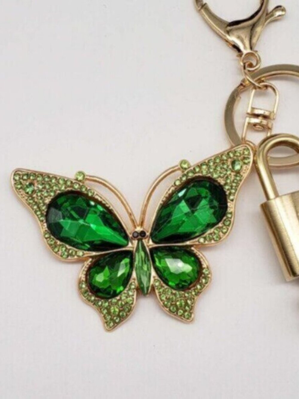 Louis Vuitton Gold Lock 🔒 Authentic LV Key + Unbranded Butterfly Bag Charm - Picture 5 of 8